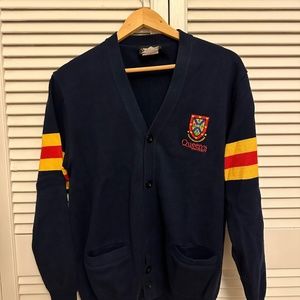 Retro varsity Queen's university cardigan